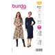 Burda 5983 Jurken van Viscose, Crepe, Stofmenging, Wol