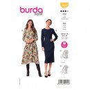 Burda 5983 Jurken van Viscose, Crepe, Stofmenging, Wol