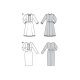 Burda 5983 Jurken van Viscose, Crepe, Stofmenging, Wol