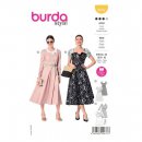 Burda 6042 Jurken van Jacquard, Taft, Duchesse