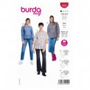 Burda 5856 Blouses van katoen, Viscose, Crepe, Stofmenging