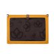 Della Q Canvas patroonhouder 22,9x17,8x1,2cm mosterd 99889