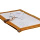 Della Q Canvas patroonhouder 22,9x17,8x1,2cm mosterd 99889