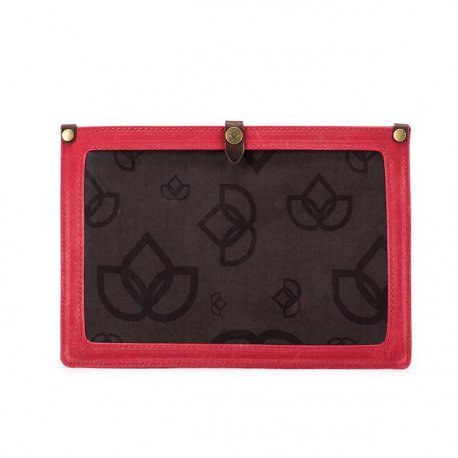 Della Q Canvas patroonhouder 22,9x17,8x1,2cm zalm 99892