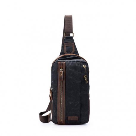 Della Q Mini messenger tas 20,3x35,6x10,2cm zwart 22234