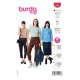 Burda 5961 Blouses van katoen, linnen, viscose, crepe of stofmenging