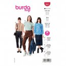 Burda 5961 Blouses van katoen, linnen, viscose, crepe of stofmenging