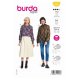 Burda 5862 Blouses van katoen, crepe, stofmenging