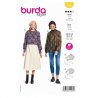Burda 5862 Blouses van katoen, crepe, stofmenging