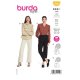 Burda 5919 Blouses Satijn, poplin, flanel, batist