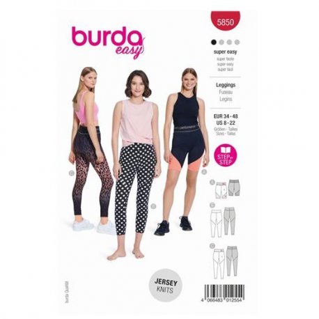 Burda 5850 Legging van Jersey, Punta, Lycra