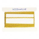 25 mtr Zigzagbandje 4mm Goud 200607-6-J064 Volle rol van 25 mtr