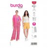 Burda 5898 Broeken van Katoen, stofmenging, Viscose