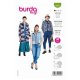Burda 5855 jas en mantel van Wol, stofmenging, Jeans, Borg