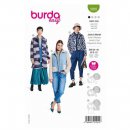Burda 5855 jas en mantel van Wol, stofmenging, Jeans, Borg
