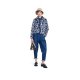 Burda 5855 jas en mantel van Wol, stofmenging, Jeans, Borg
