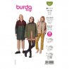 Burda 5941 jas en mantel van Wol, stofmenging, cord, Stepper