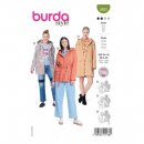 Burda 5923 Parka van Katoen, Gabardine, wol, gecoat