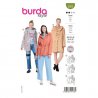 Burda 5923 Parka van Katoen, Gabardine, wol, gecoat