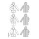 Burda 5923 Parka van Katoen, Gabardine, wol, gecoat