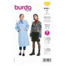 Burda 5860 Jas en Mantel van Wol, Tweed, Loden
