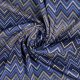Jacquard-jersey gebreid Zigzag 209714 Blauw 5027