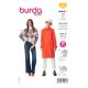 Burda 5992 Jas en Mantel van Poplin, gabardine, stofmenging
