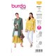 Burda 6041 Jas en Mantel van jacquard, Poplin, gabardine, Loden