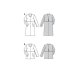 Burda 6041 Jas en Mantel van jacquard, Poplin, gabardine, Loden