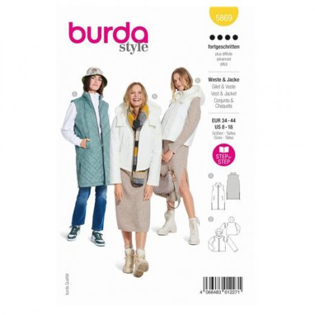 Burda 5869 Vest en jas van Stepper