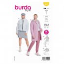 Burda 5866 Jas en Vest van tricot, Jersey, Jogging, Fleece, Stepper