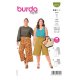 Burda 6017 Broek van katoen, Viscose, Stofmenging, Linnen