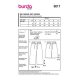 Burda 6017 Broek van katoen, Viscose, Stofmenging, Linnen