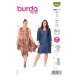 Burda 6036 Jurk van Viscose, crepe, katoen