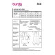 Burda 6036 Jurk van Viscose, crepe, katoen