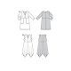 Burda 6036 Jurk van Viscose, crepe, katoen