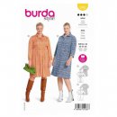 Burda 5882 Jurk van katoen, crepe, stofmenging
