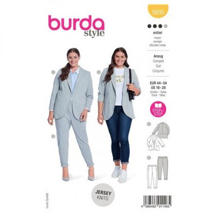 Burda 5935 Jasje en Broek Jersey, Punta, Nicky