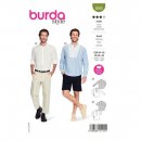 Burda 5895 Heren Blouses Katoen, stofmenging, linnen