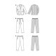 Burda 5955 Herenpak Stofmenging, cord, Jogging