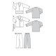 Burda 5956 Unisex Pyjama van katoen, Satijn, Flanel, Zijde