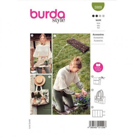 Burda 5909 Accessories Buiten van katoen, linnen, poplin