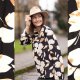 VISCOSE TWILL STOF BEDRUKT BLOEMEN 209459 Zwart 0003
