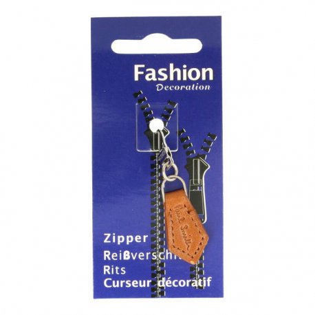 Ritsenhanger blauw kaartje 582104-16 Bruin-Zilver