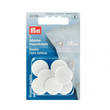 Slopenknopen KST 18 mm wit Prym 311196