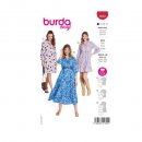 Burda 5802 Jurken van Poplin, viscose, Twill, Voile