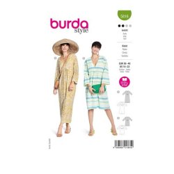 Burda 5816 Jurk van katoen, Viscose, Crepe, Linnen