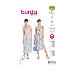 Burda 5821 Jurk van katoen, Viscose, Linnen