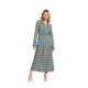 Burda 5767 Jurk van Katoen, stofmenging, Poplin, Taft