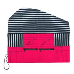 Della Q Breinaaldenetui linnen 25x15cm fuchsia
